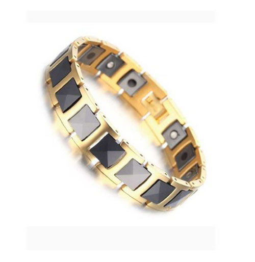 ব্রেসলেট সিরামিক সোনার টাংস্টেন ম্যাগনেটিক থেরাপি ০৭৪